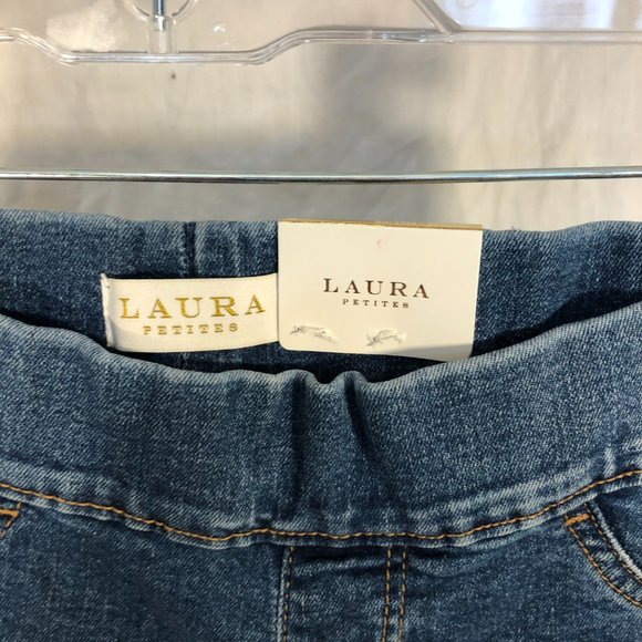 Laura PETITES size 0 floral embroidered jeans NWT - Picture 6 of 7